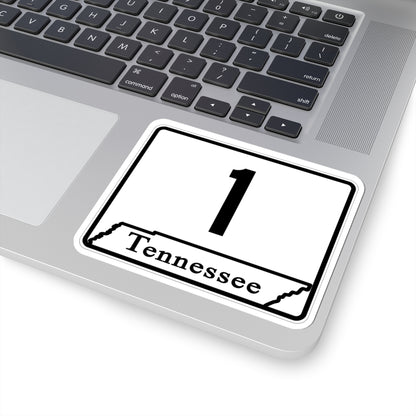 Tennessee template (Tennessee) (Road Sign) STICKER Vinyl Kiss-Cut Decal