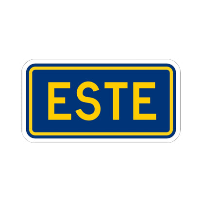 East plate county es (Puerto Rico) (Road Sign) STICKER Vinyl Kiss-Cut Decal