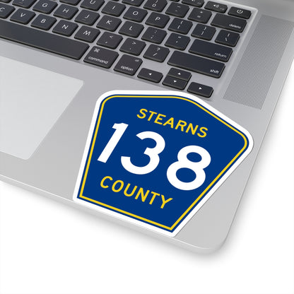 Stearns County Route 138 (Minnesota) (Road Sign) STICKER Vinyl Kiss-Cut Decal