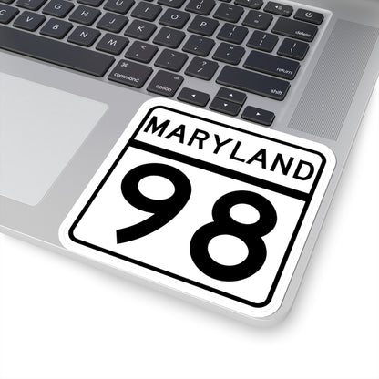 MD Route 98 (Maryland) (Road Sign) STICKER Vinyl Kiss-Cut Decal