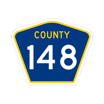 County 148 MN (Minnesota) (Road Sign) STICKER Vinyl Kiss-Cut Decal