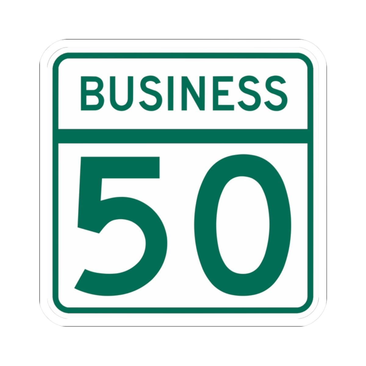 MD Route 50 Business (Maryland) (Road Sign) STICKER Vinyl Kiss-Cut Decal