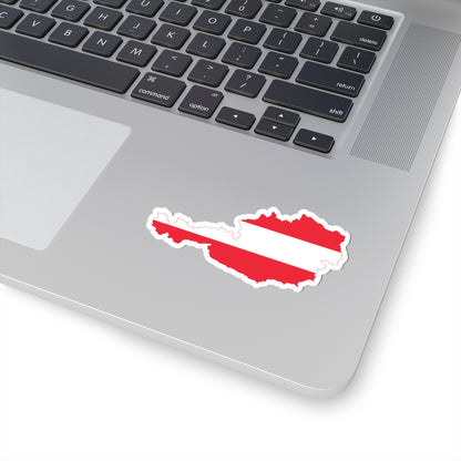 Flag-map of Austria2 (Austria) STICKER Vinyl Kiss-Cut Decal