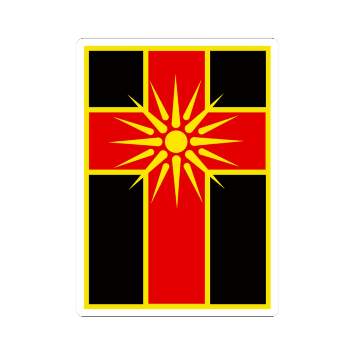 Flag of Drugovo Municipality North Macedonia (North Macedonia) STICKER Vinyl Kiss-Cut Decal
