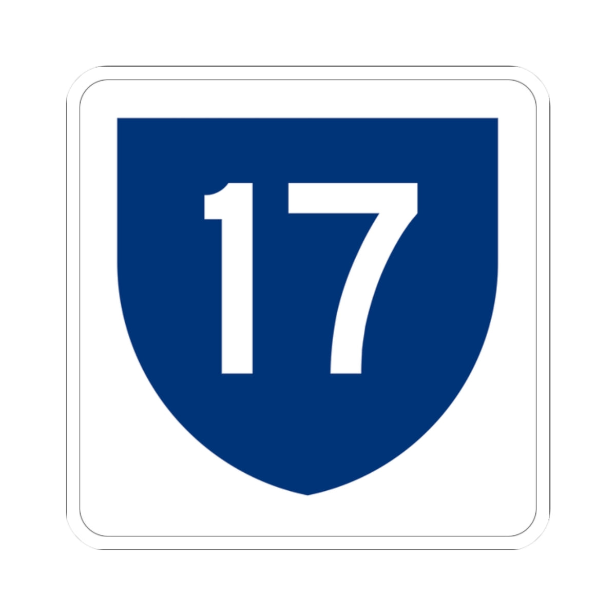 PR primary 17 (Puerto Rico) (Road Sign) STICKER Vinyl Kiss-Cut Decal