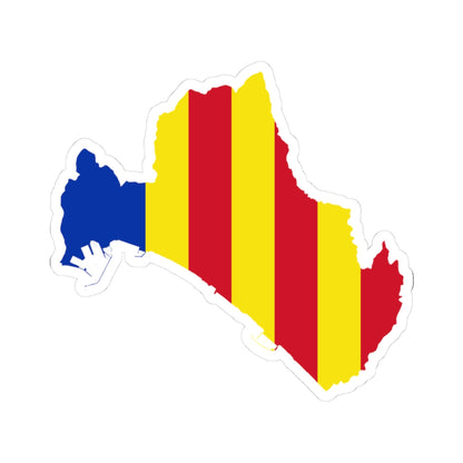 Flag map of Salerno (Italy) STICKER Vinyl Kiss-Cut Decal