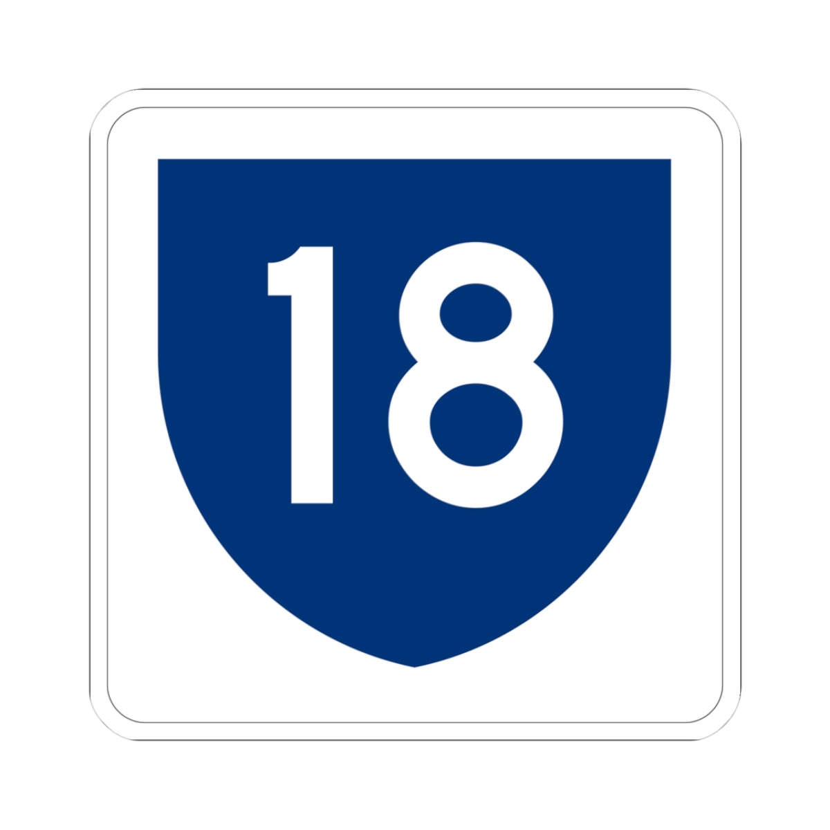 PR primary 18 (Puerto Rico) (Road Sign) STICKER Vinyl Kiss-Cut Decal