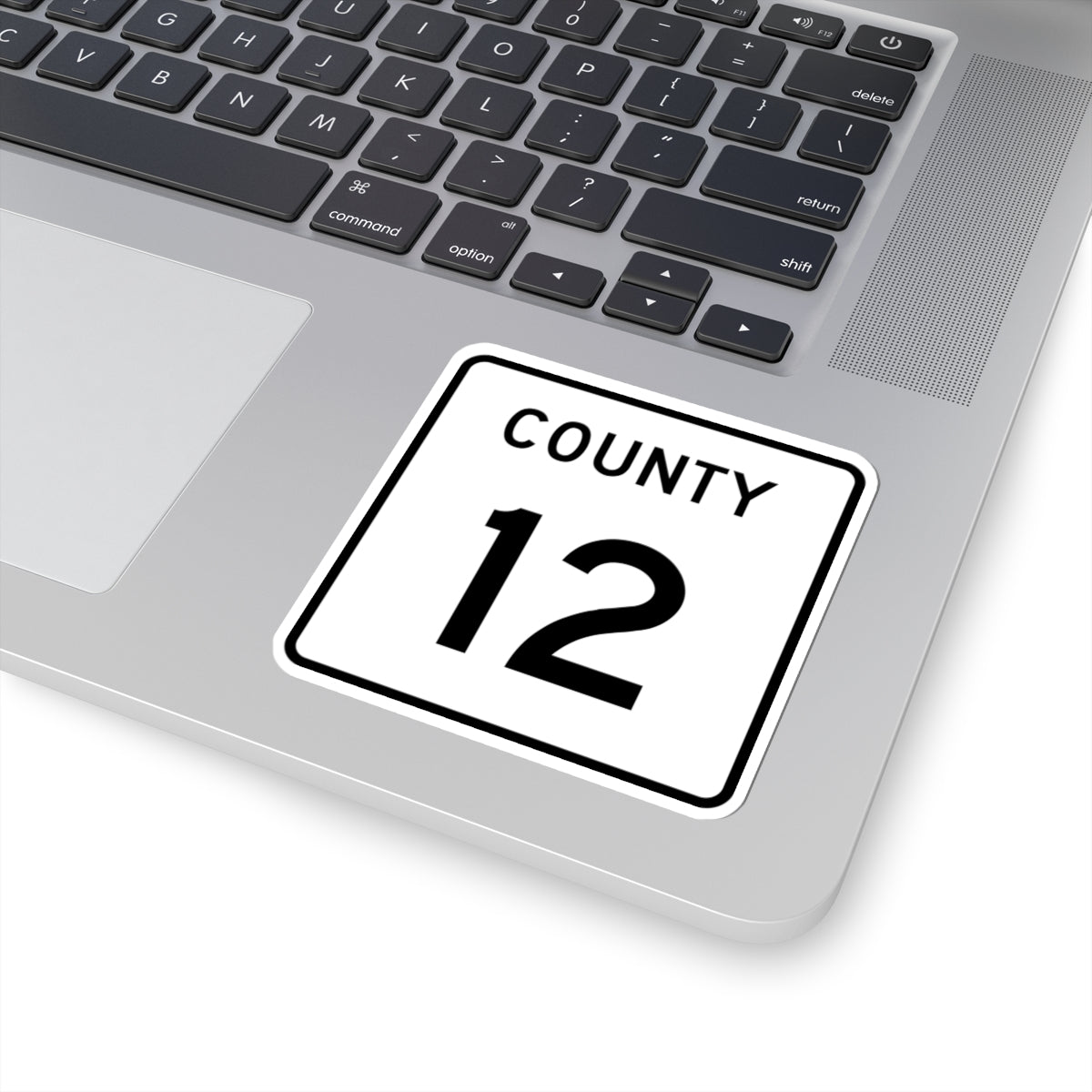 County 12 square (Minnesota) (Road Sign) STICKER Vinyl Kiss-Cut Decal