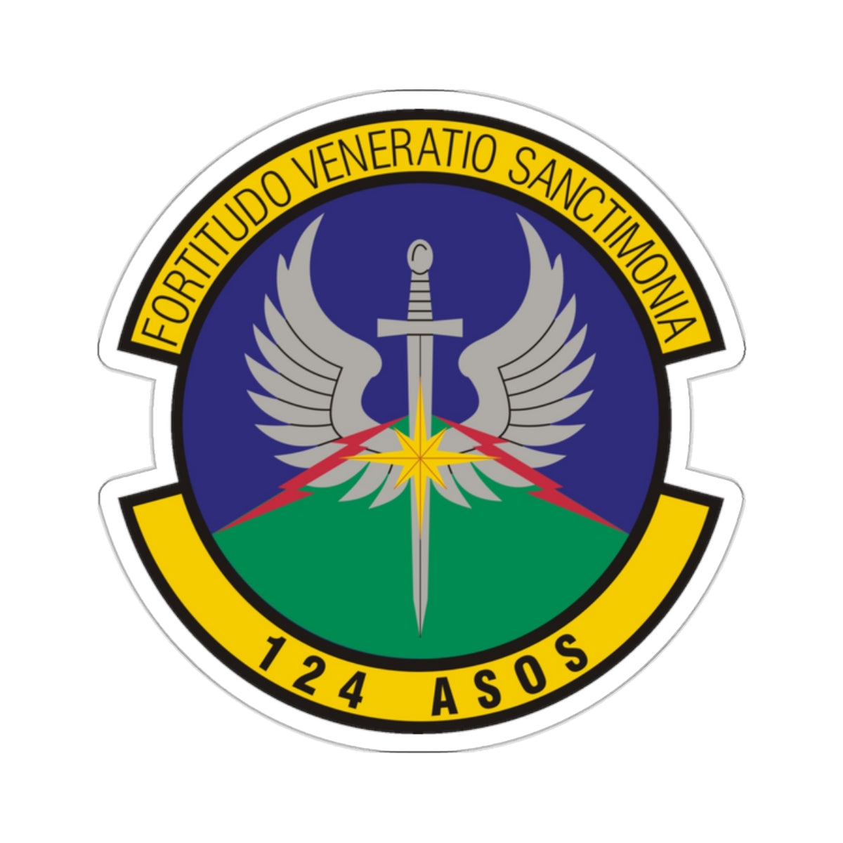 124th Air Support Operations Squadron (U.S. Air Force) STICKER Vinyl Kiss-Cut Decal-2 Inch-White-The Sticker Space