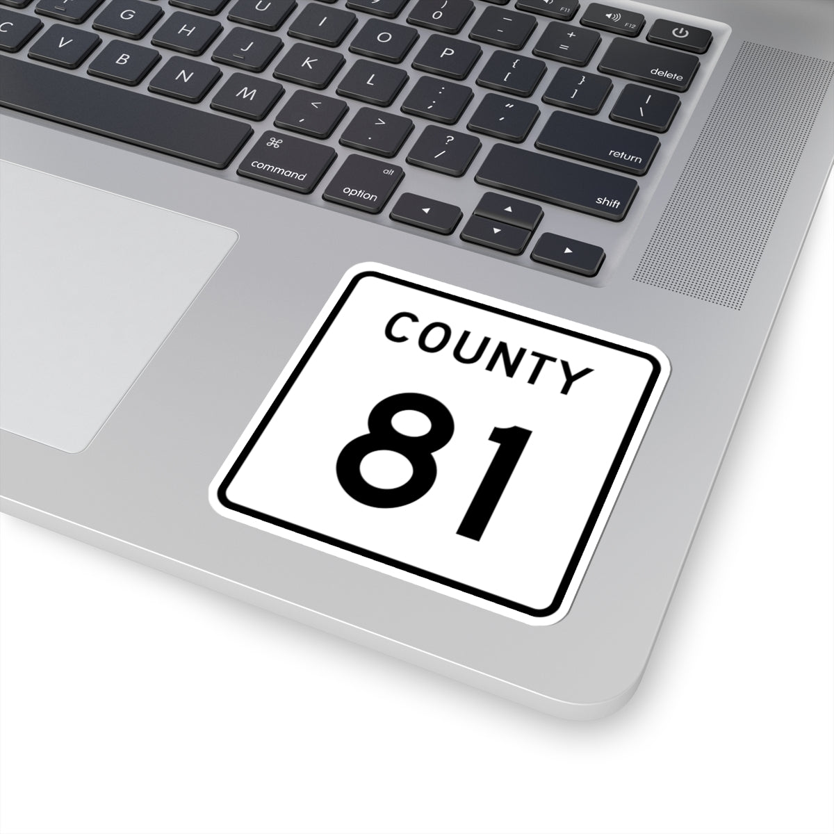 County 81 square (Minnesota) (Road Sign) STICKER Vinyl Kiss-Cut Decal