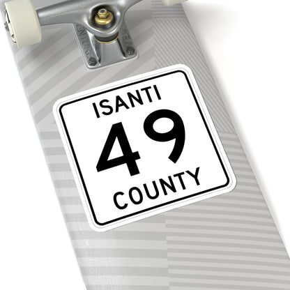 Isanti County 49 MN (Minnesota) (Road Sign) STICKER Vinyl Kiss-Cut Decal
