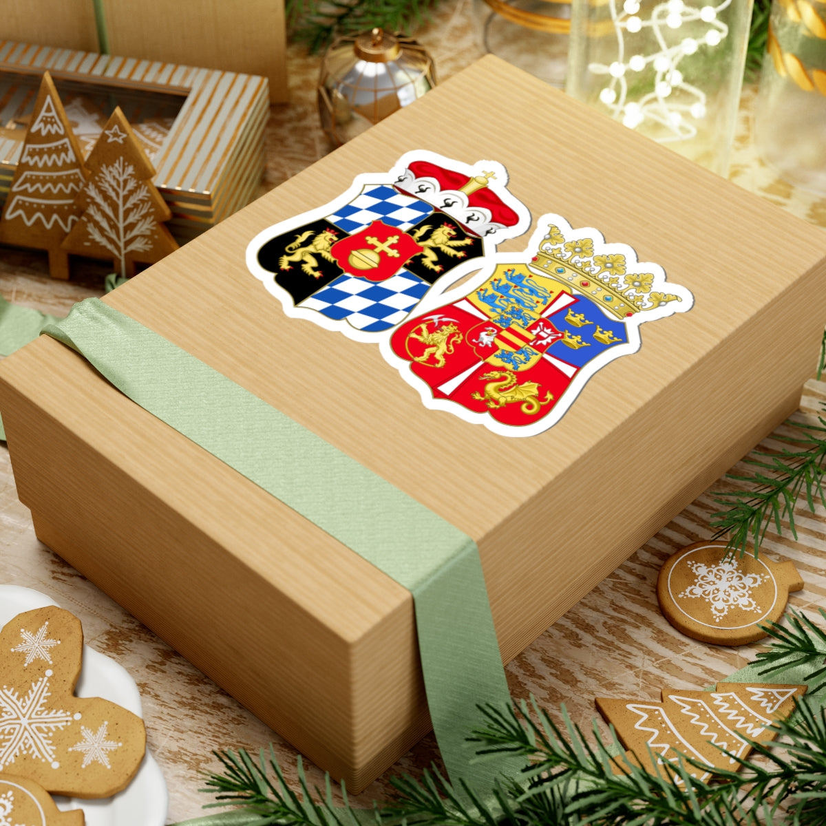 Armoiries de Dorothée de Danemark (Denmark) (Coat of Arms) STICKER Vinyl Kiss-Cut Decal