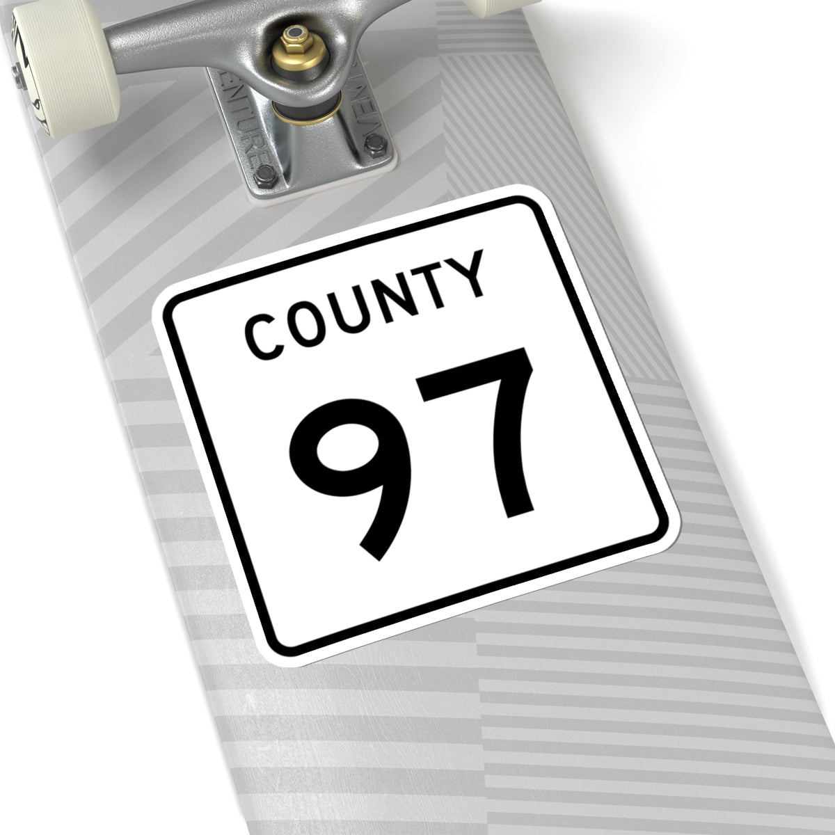 County 97 square (Minnesota) (Road Sign) STICKER Vinyl Kiss-Cut Decal