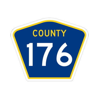 County 176 MN (Minnesota) (Road Sign) STICKER Vinyl Kiss-Cut Decal