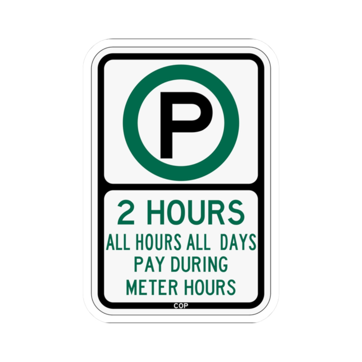 PBOT Road sign P3801 (Oregon) (Road Sign) STICKER Vinyl Kiss-Cut Decal