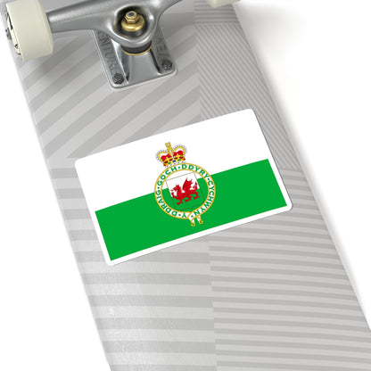 Flag of Wales 1953-1959 (United Kingdom) STICKER Vinyl Kiss-Cut Decal