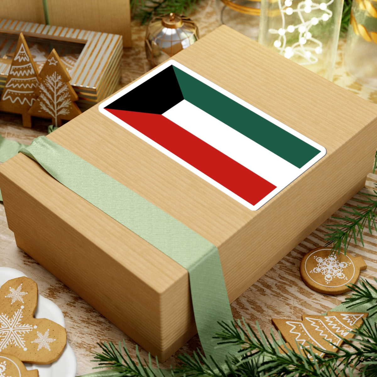 Flag of Kuwait Variant (Kuwait) STICKER Vinyl Kiss-Cut Decal