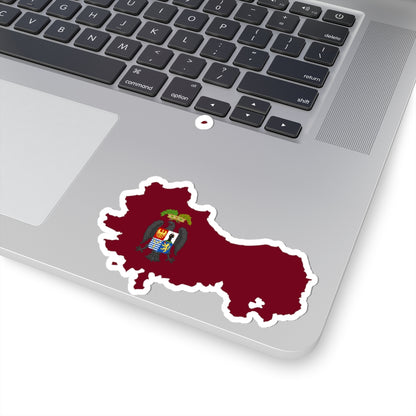 Flag map of the Province of Palermo (Italy) STICKER Vinyl Kiss-Cut Decal