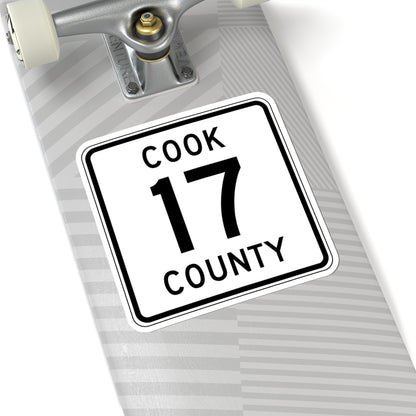 Cook County 17 MN (Minnesota) (Road Sign) STICKER Vinyl Kiss-Cut Decal