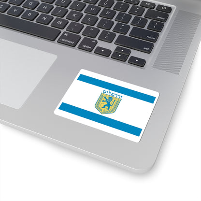 Flag of Jerusalem (Israel) STICKER Vinyl Kiss-Cut Decal