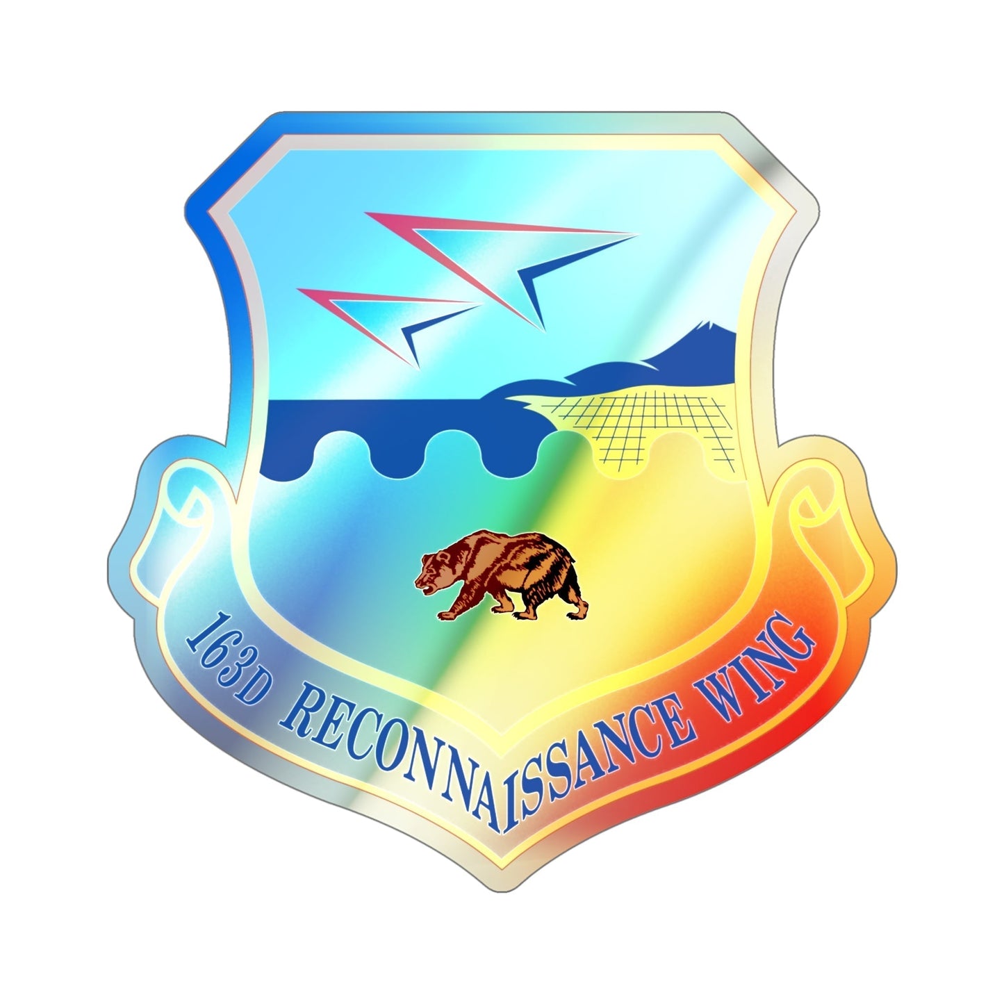 163d Attack Wing (U.S. Air Force) Holographic STICKER Die-Cut Vinyl Decal-6 Inch-The Sticker Space