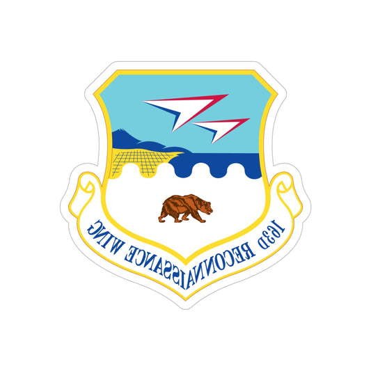 163d Attack Wing (U.S. Air Force) REVERSE PRINT Transparent STICKER-6" × 6"-The Sticker Space