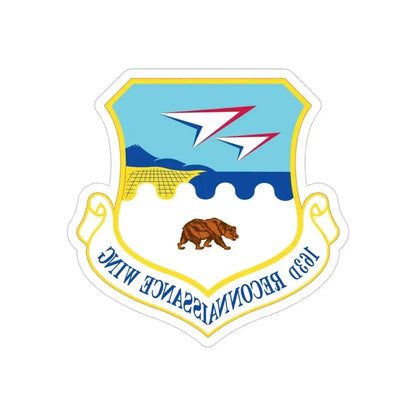 163d Attack Wing (U.S. Air Force) REVERSE PRINT Transparent Die-Cut STICKER 4 Inch Die-Cut Transparent - The Sticker Space