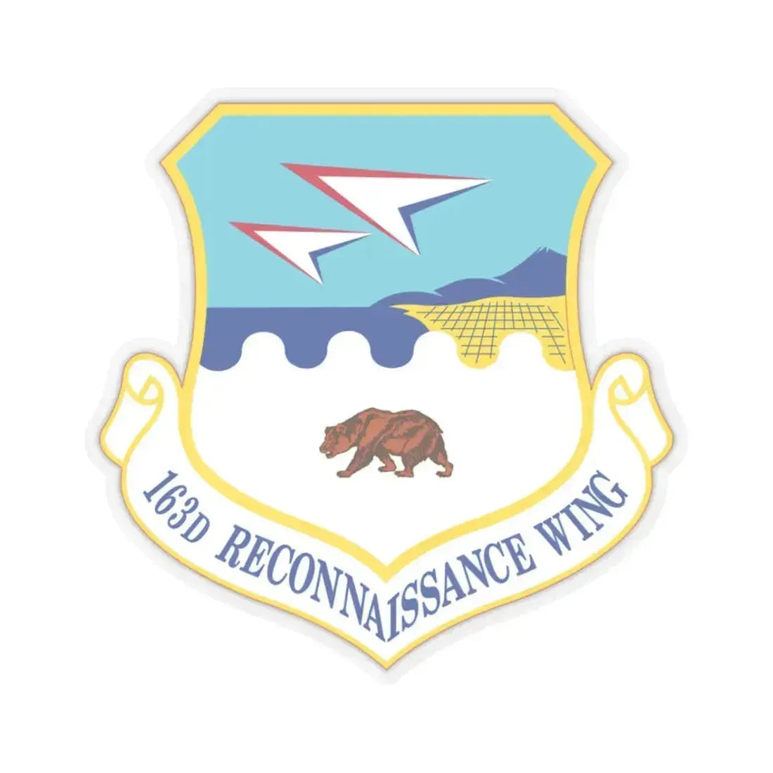 163d Attack Wing (U.S. Air Force) STICKER Vinyl Kiss-Cut Decal 3 Inch Transparent - The Sticker Space