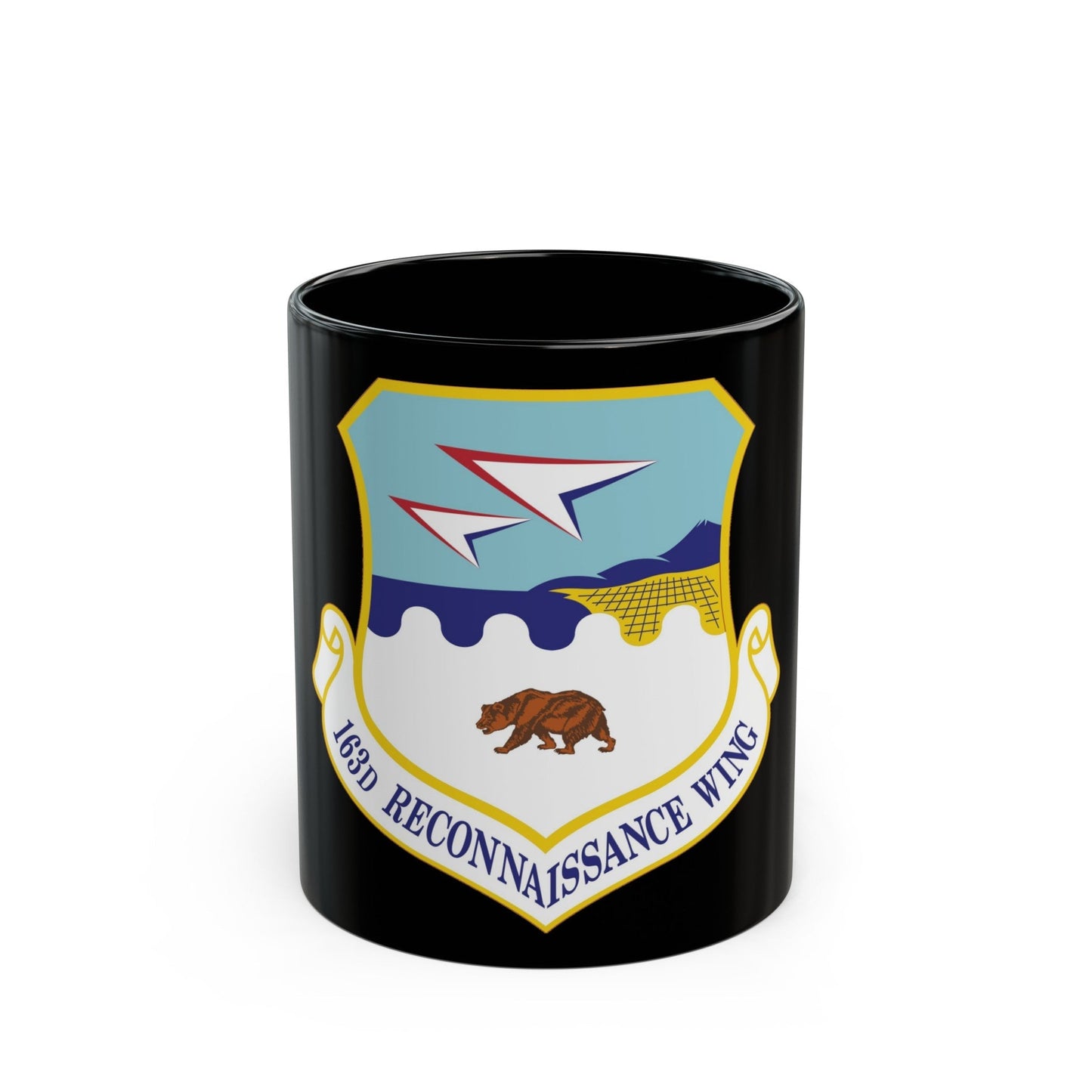 163d Reconnaissance Wing (U.S. Air Force) Black Coffee Mug-11oz-The Sticker Space