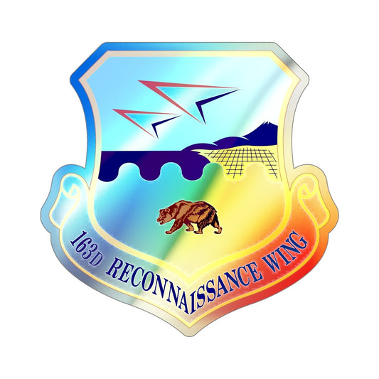 163d Reconnaissance Wing (U.S. Air Force) Holographic STICKER Die-Cut Vinyl Decal-6 Inch-The Sticker Space