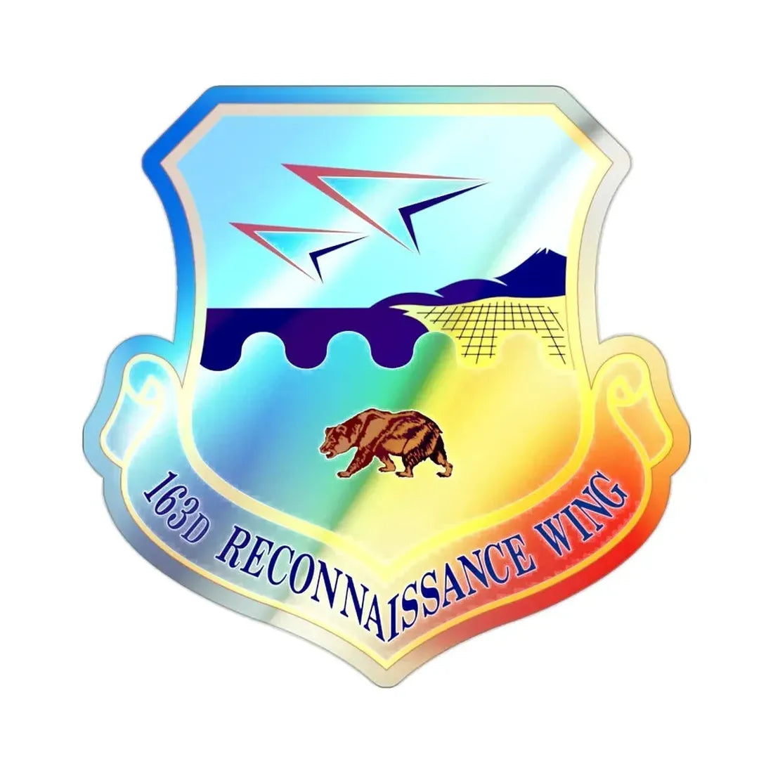 163d Reconnaissance Wing (U.S. Air Force) Holographic STICKER Die-Cut Vinyl Decal - The Sticker Space
