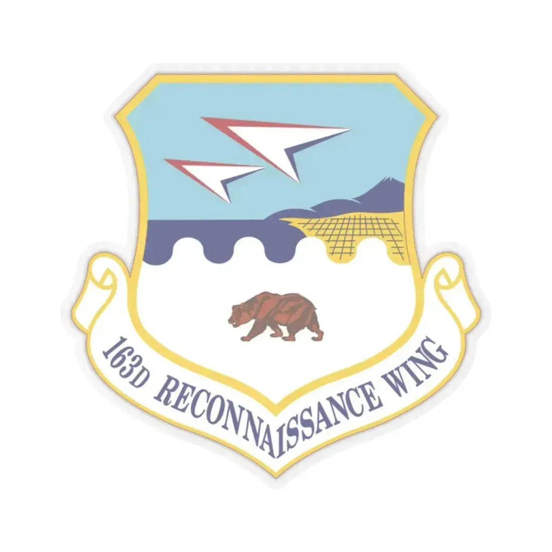 163d Reconnaissance Wing (U.S. Air Force) STICKER Vinyl Kiss-Cut Decal 2 Inch Transparent - The Sticker Space