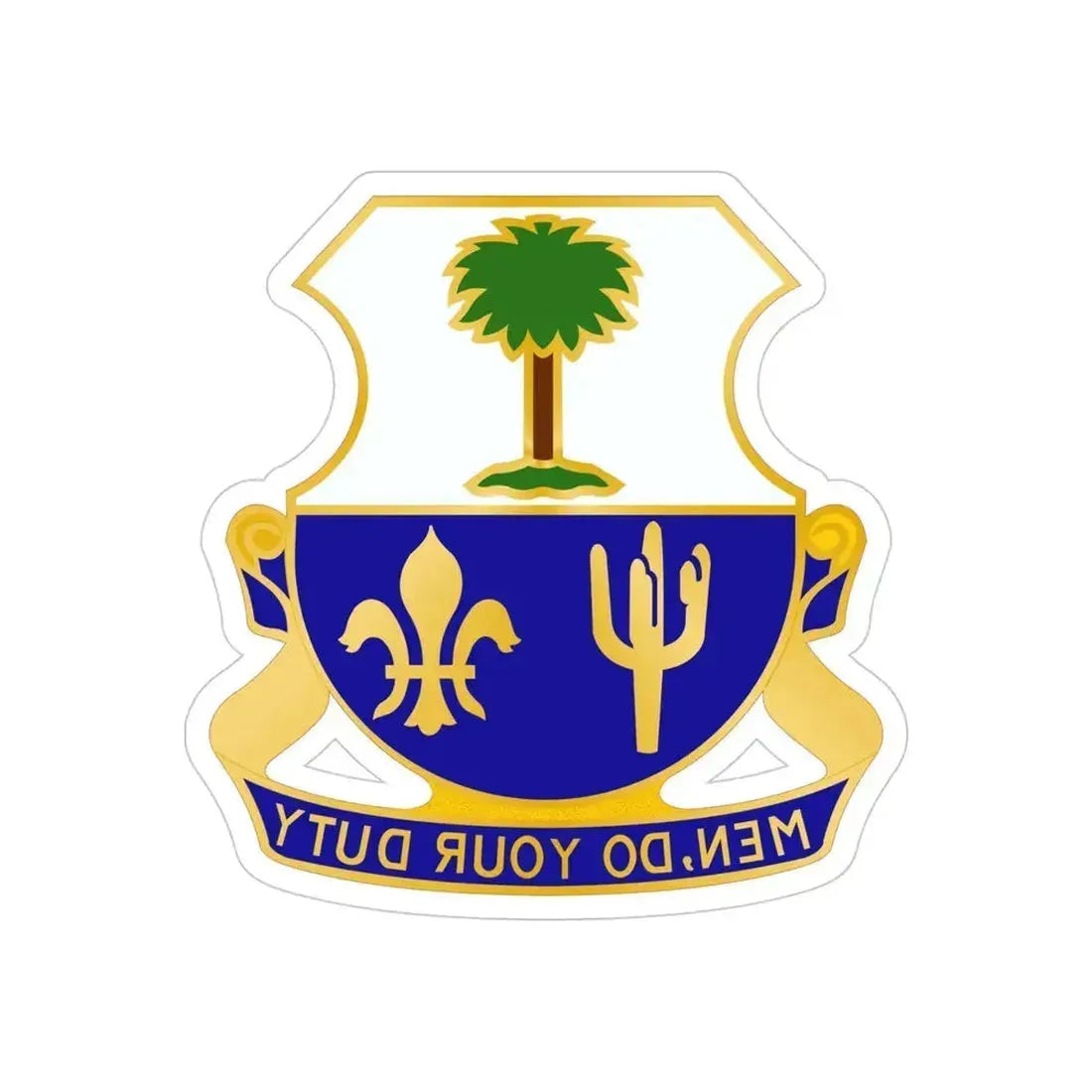 163rd Infantry Regiment (U.S. Army) REVERSE PRINT Transparent Die-Cut STICKER 4 Inch Die-Cut Transparent - The Sticker Space