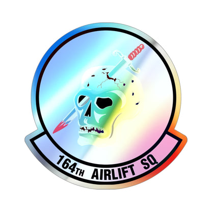 164 Airlift Squadron (U.S. Air Force) Holographic STICKER Die-Cut Vinyl Decal-3 Inch-The Sticker Space
