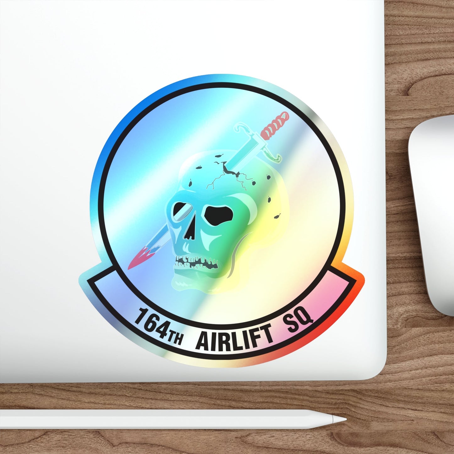 164 Airlift Squadron (U.S. Air Force) Holographic STICKER Die-Cut Vinyl Decal-The Sticker Space
