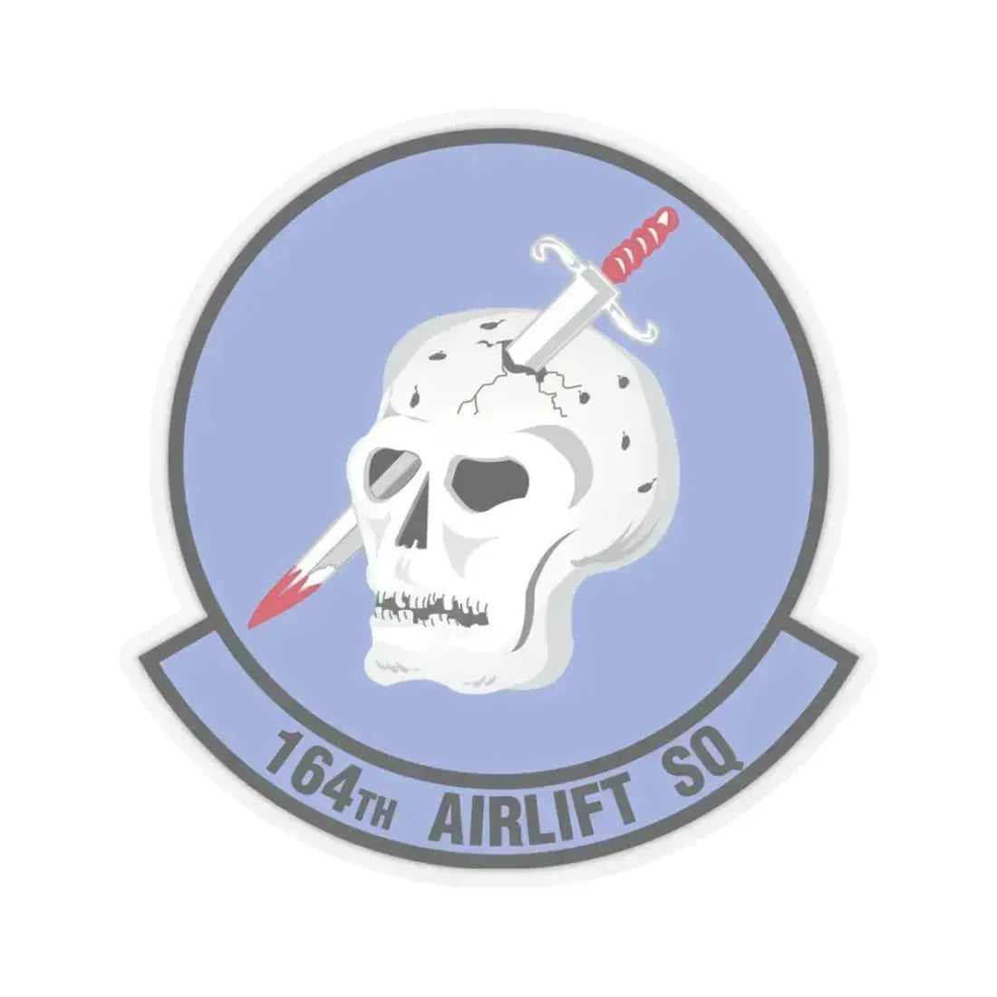 164 Airlift Squadron (U.S. Air Force) STICKER Vinyl Kiss-Cut Decal 3 Inch Transparent - The Sticker Space
