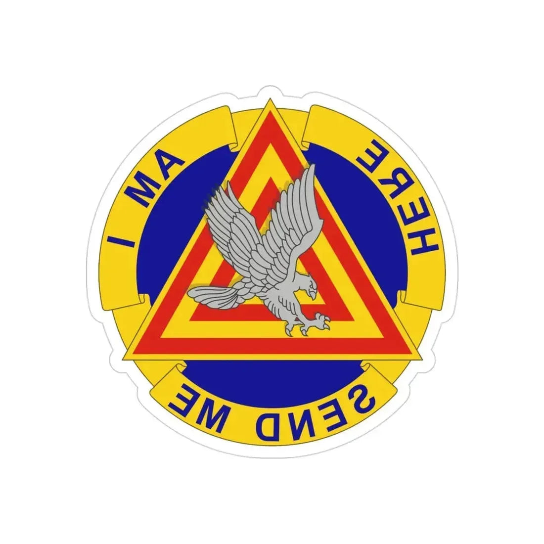 164 Aviation Group (U.S. Army) REVERSE PRINT Transparent Die-Cut STICKER - The Sticker Space