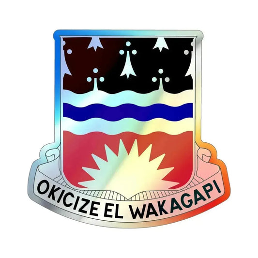 164 Engineer Battalion (U.S. Army) Holographic STICKER Die-Cut Vinyl Decal 6 Inch Holographic - The Sticker Space