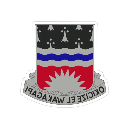 164 Engineer Battalion (U.S. Army) REVERSE PRINT Transparent Die-Cut STICKER 6 Inch Die-Cut Transparent - The Sticker Space