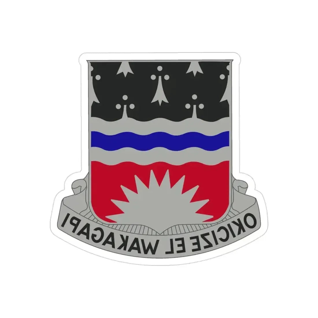 164 Engineer Battalion (U.S. Army) REVERSE PRINT Transparent Die-Cut STICKER - The Sticker Space