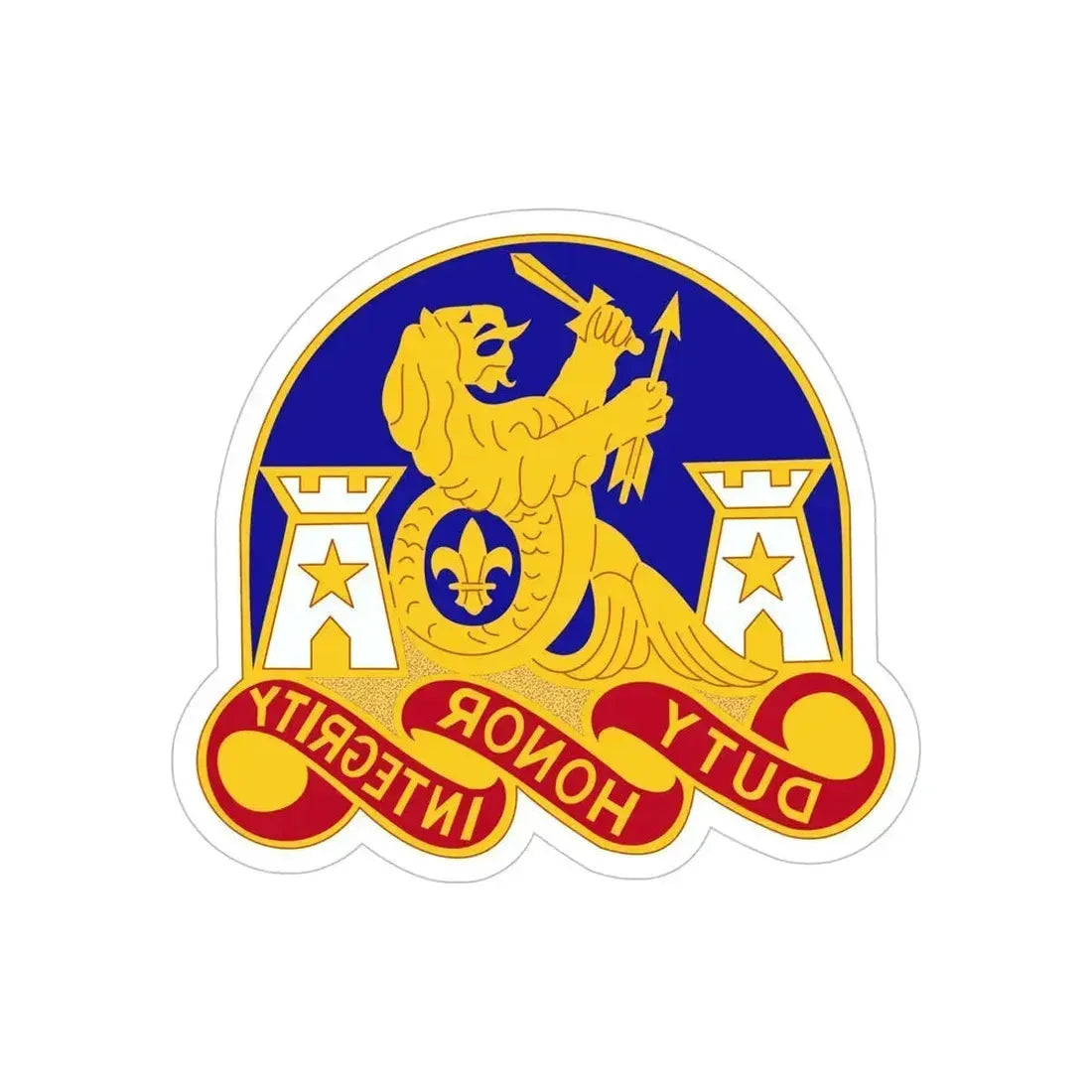 164 Engineer Group (U.S. Army) REVERSE PRINT Transparent Die-Cut STICKER 6 Inch Die-Cut Transparent - The Sticker Space