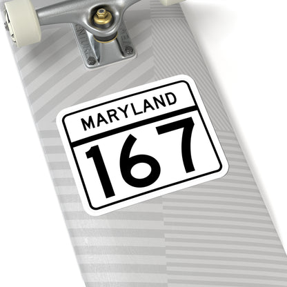 MD Route 167 (Maryland) (Road Sign) STICKER Vinyl Kiss-Cut Decal