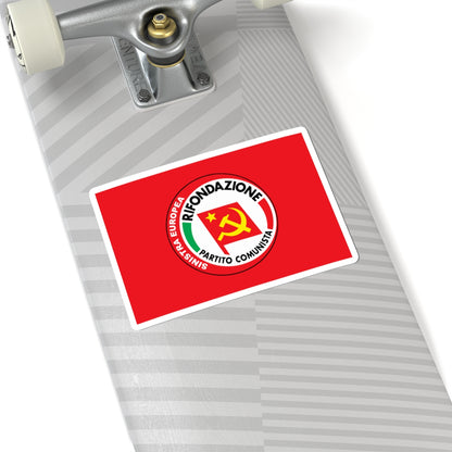 Flag of the Communist Refoundation Party (Italy) STICKER Vinyl Kiss-Cut Decal