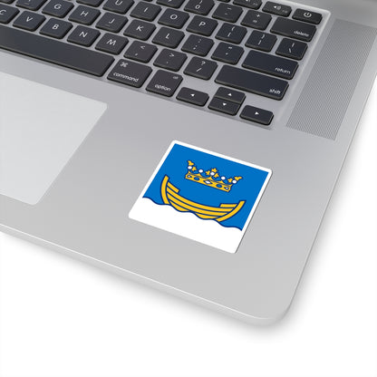 Flag of Helsinki (Finland) STICKER Vinyl Kiss-Cut Decal