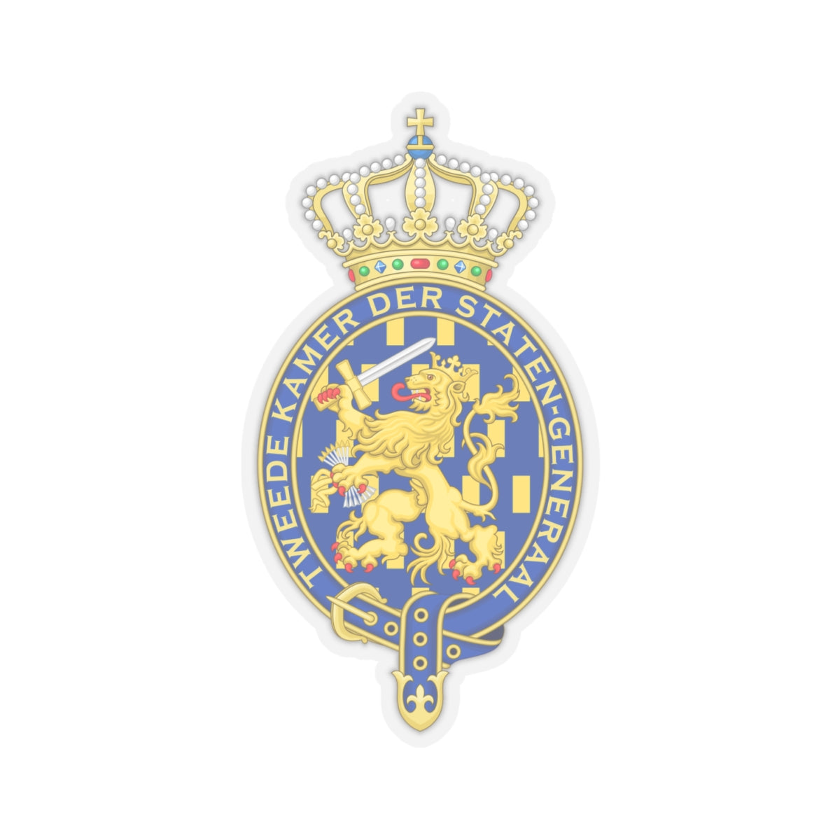 Coat of arms of the Tweede Kamer - STICKER Vinyl Kiss-Cut Decal