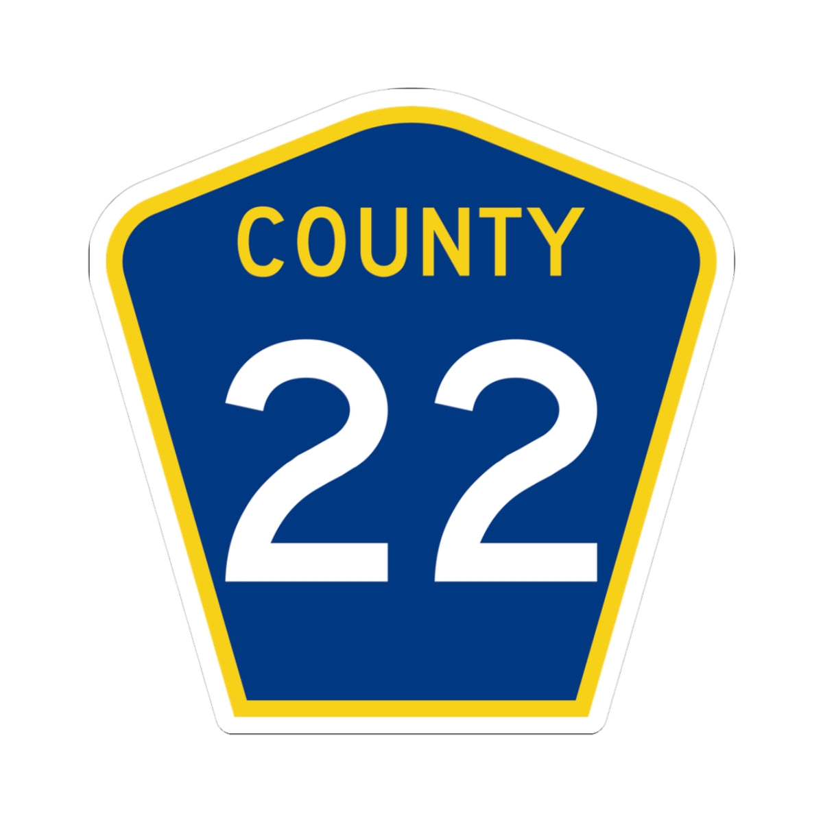 County 22 MN (Minnesota) (Road Sign) STICKER Vinyl Kiss-Cut Decal