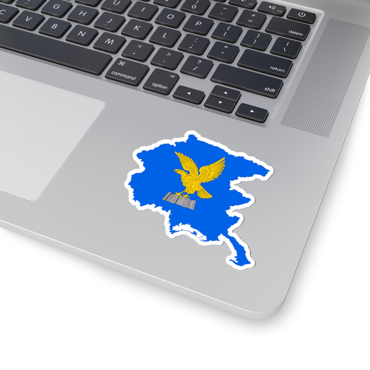 Flag map of Friuli-Venezia Giulia (Italy) STICKER Vinyl Kiss-Cut Decal