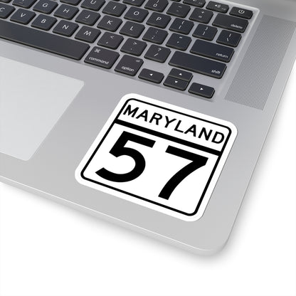 MD Route 57 (Maryland) (Road Sign) STICKER Vinyl Kiss-Cut Decal