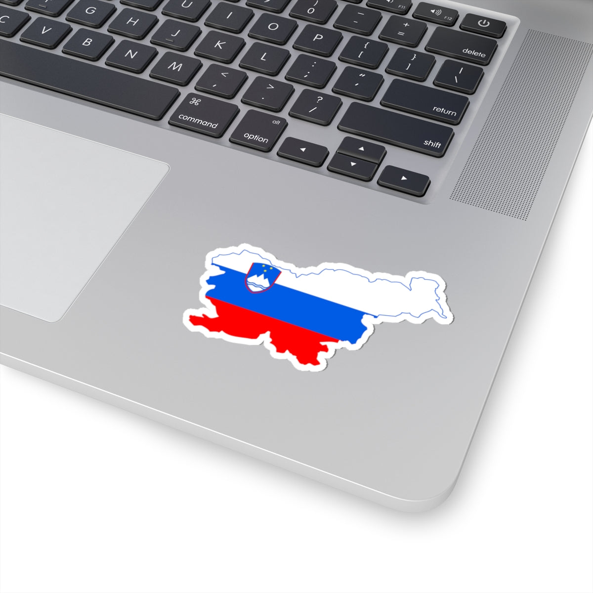 Flag-map of Slovenia (Slovenia) STICKER Vinyl Kiss-Cut Decal