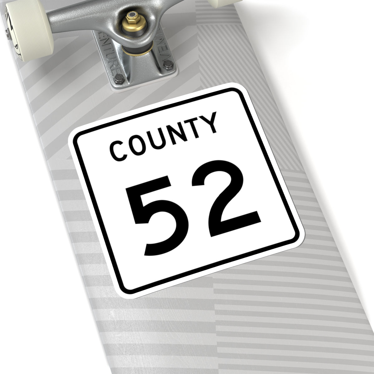 County 52 square (Minnesota) (Road Sign) STICKER Vinyl Kiss-Cut Decal